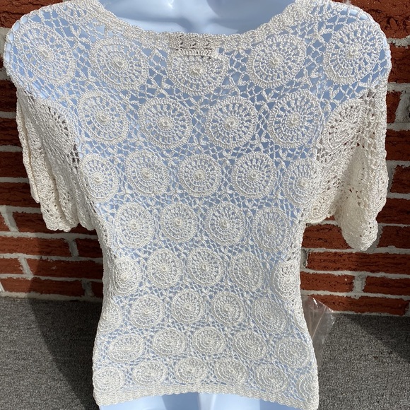 Janet Italy Design Crocheted Sweater/Top Size L - Picture 3 of 8
